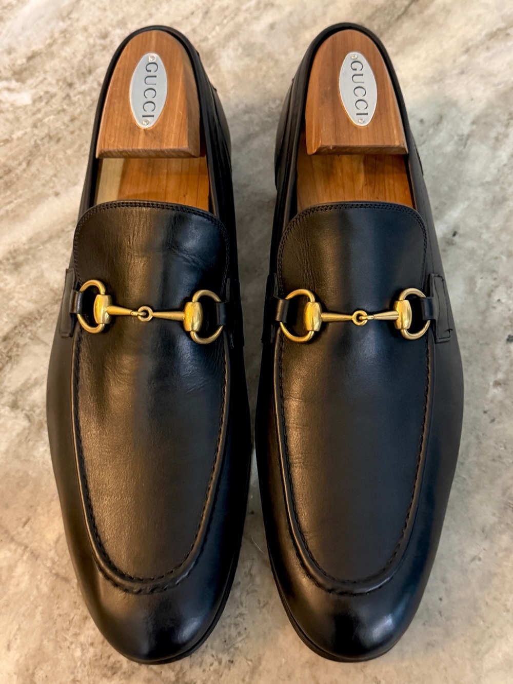 GUCCI Jordaan Horsebit Leather Loafer Black Leather 9.5/10 US $1100 1953
